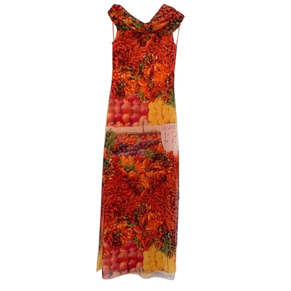 Zara Off Shoulder Dress Printed Chili Pepper Picante Bodycon Dress Small NWT - Picture 7 of 15